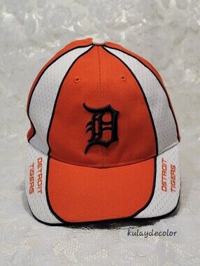 Detroit Tigers Orange White Adjustable Hat Cap MLB Authentic Merchandise OSFM